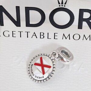 Pandora Northern lreland Flag Exclusive Dangle Charm S925 Silver with box